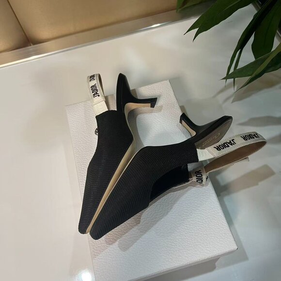 Dior J'Adior Black Velvet Slingback Pumps - Picture 8 of 8